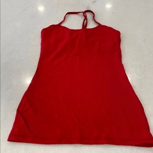 Red Lululemon Power Y Tank